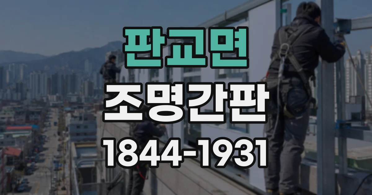 판교면 조명간판