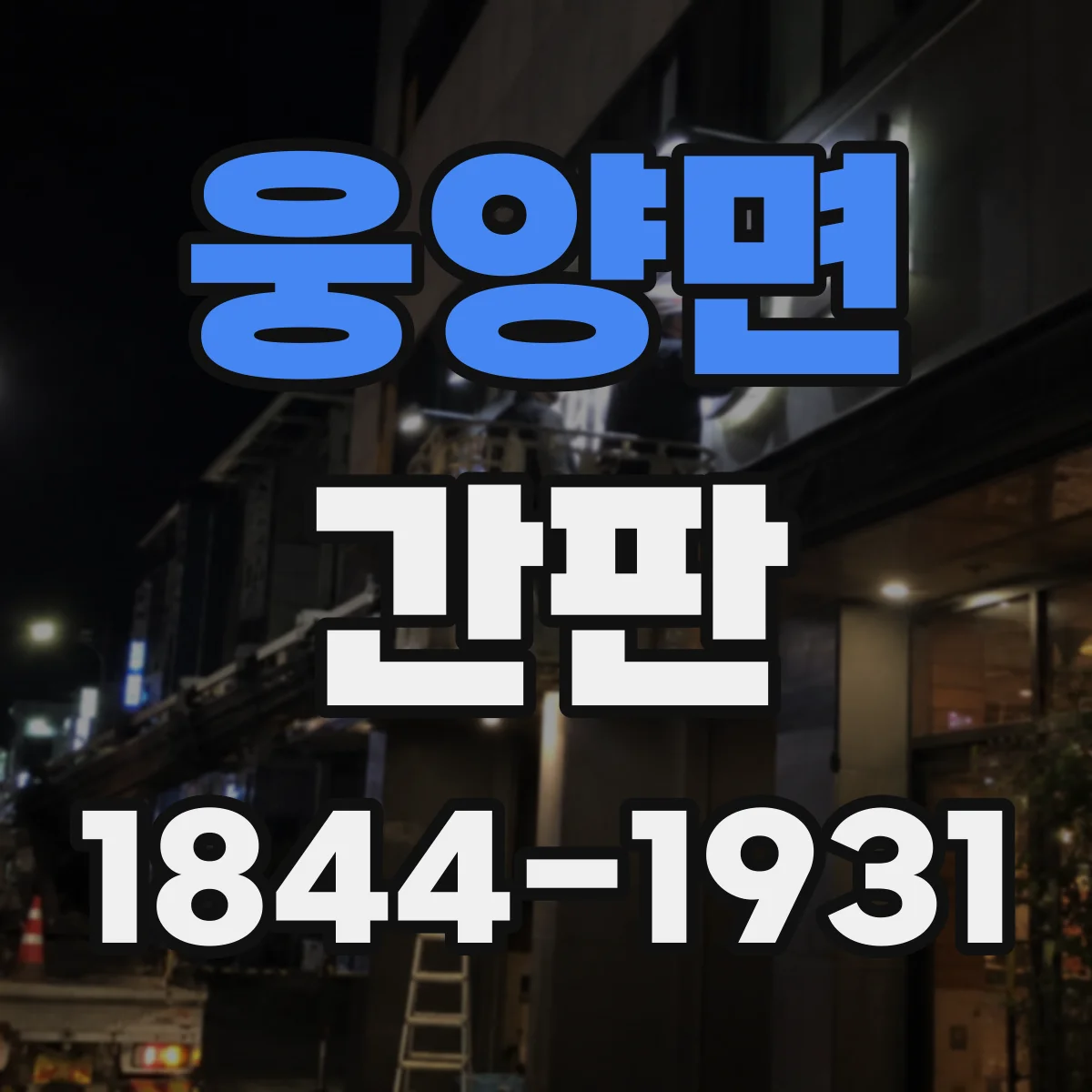 웅양면 간판