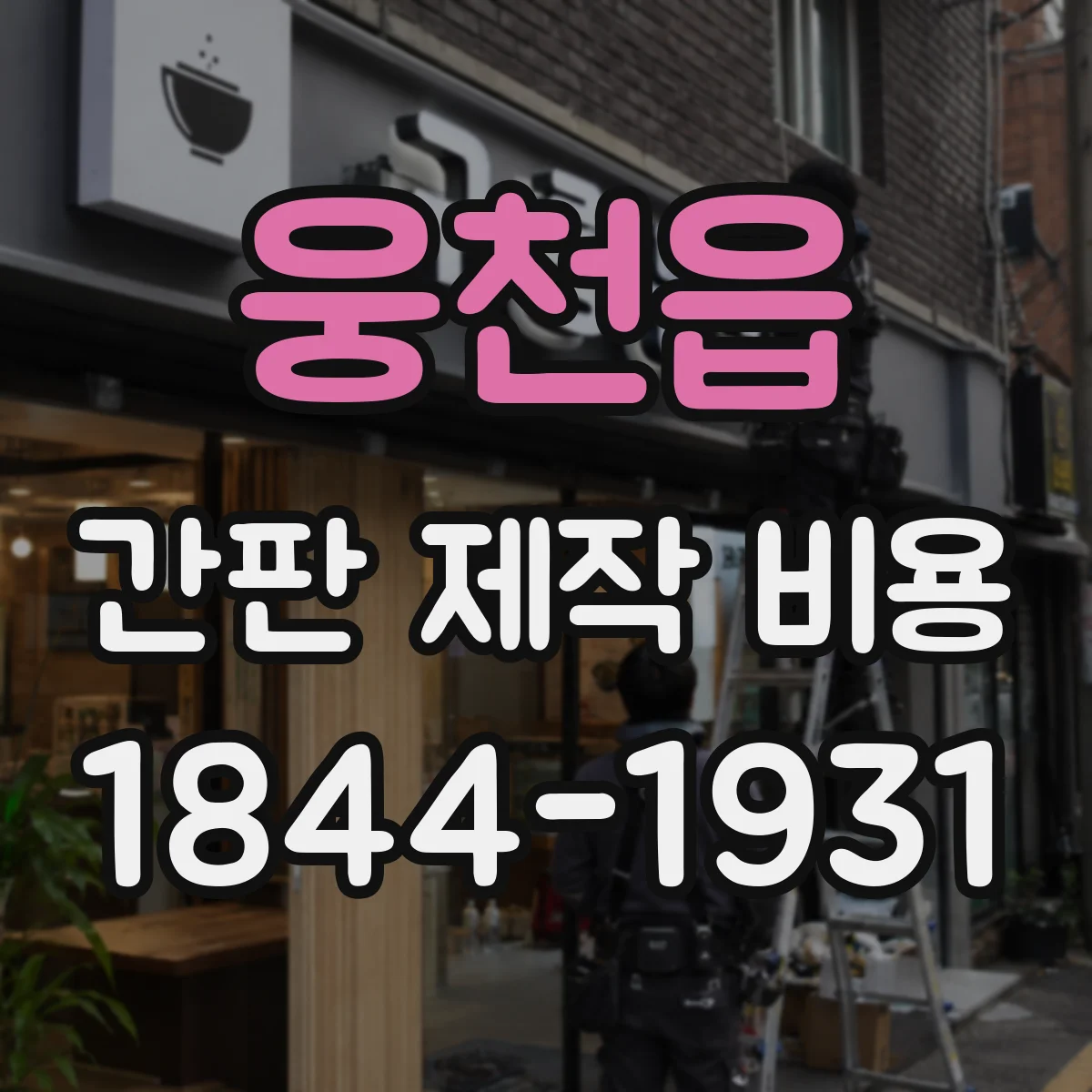 웅천읍 간판 제작 비용