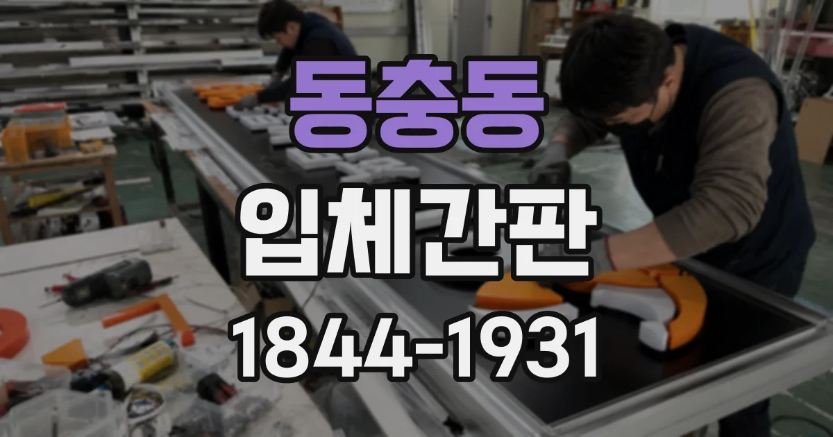 동충동 입체간판