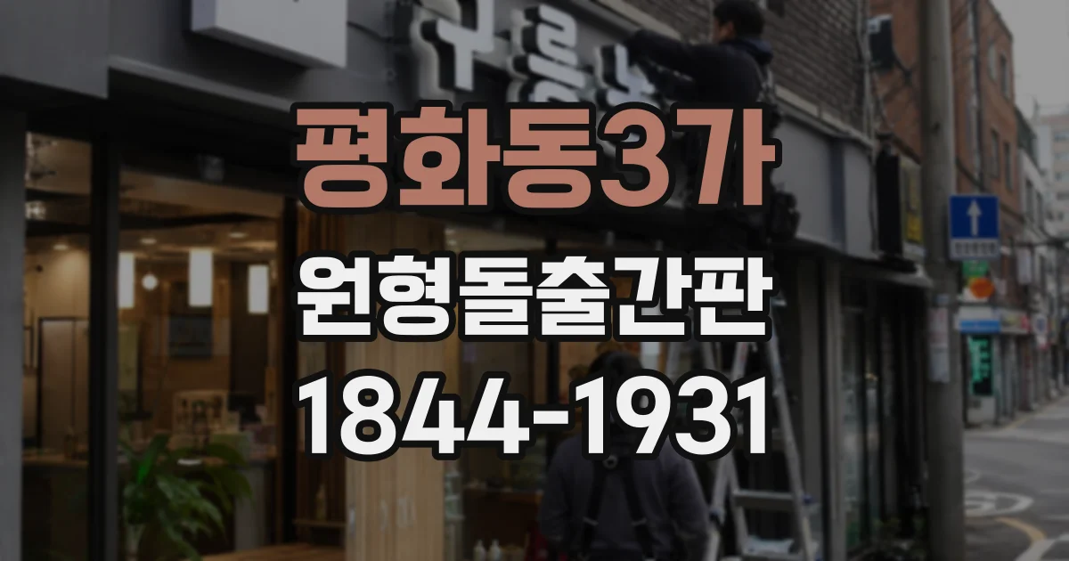 평화동3가 원형돌출간판 길이가 보행자 통행에 미치는 영향