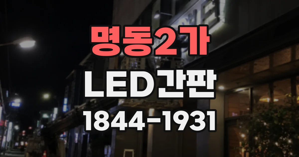 명동2가 LED간판