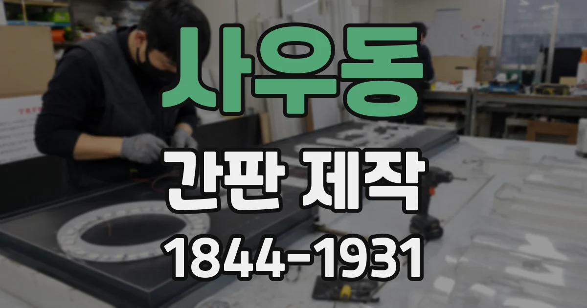 사우동 간판 제작