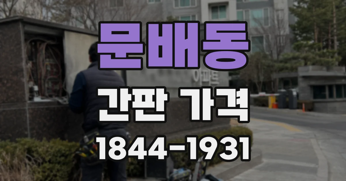 문배동 간판 가격