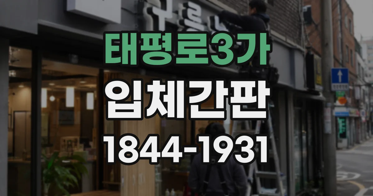 태평로3가 입체간판
