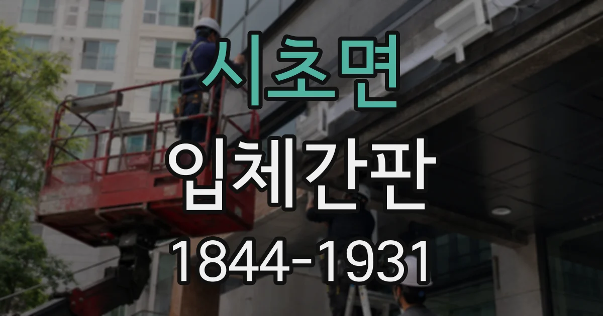시초면 입체간판