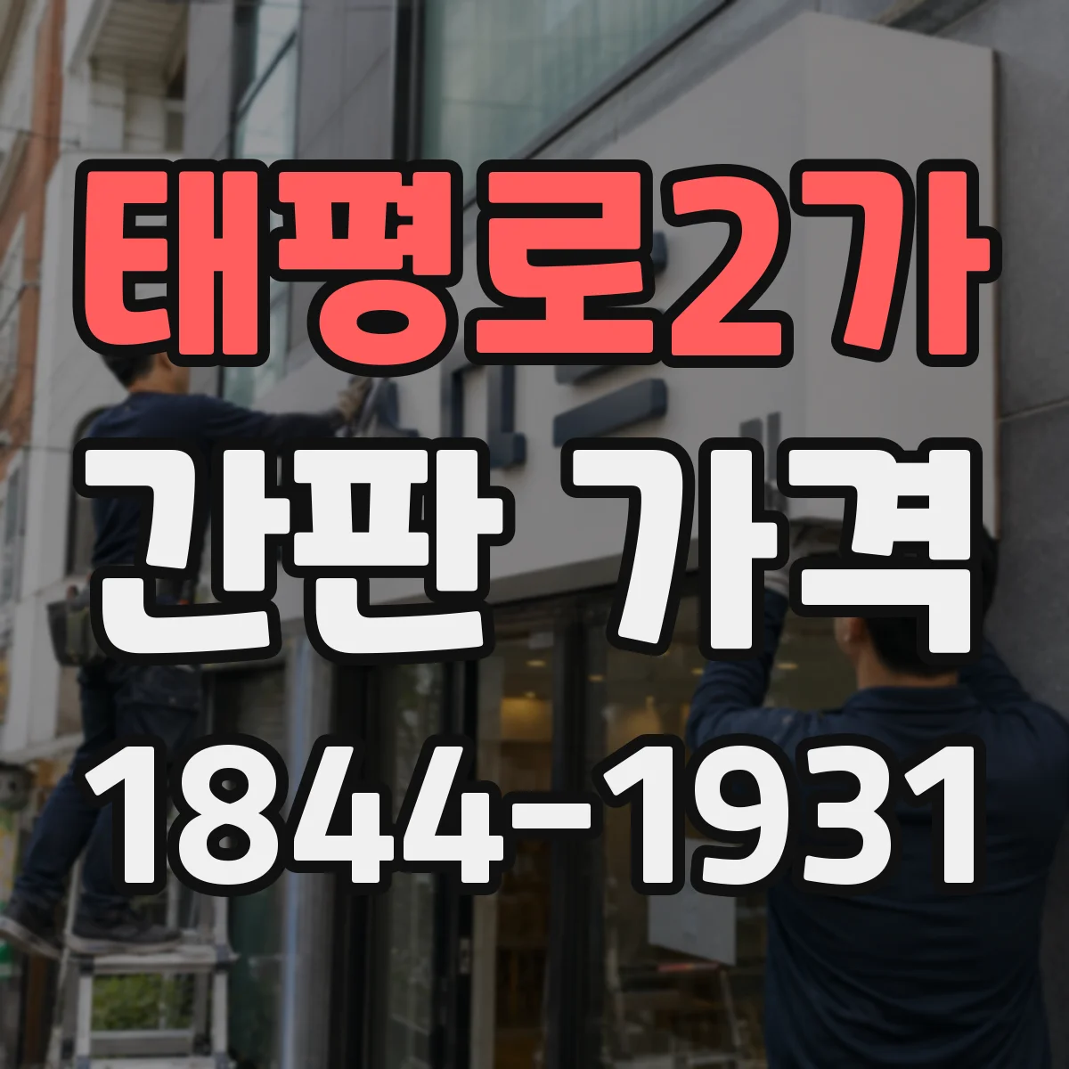 태평로2가 간판 가격