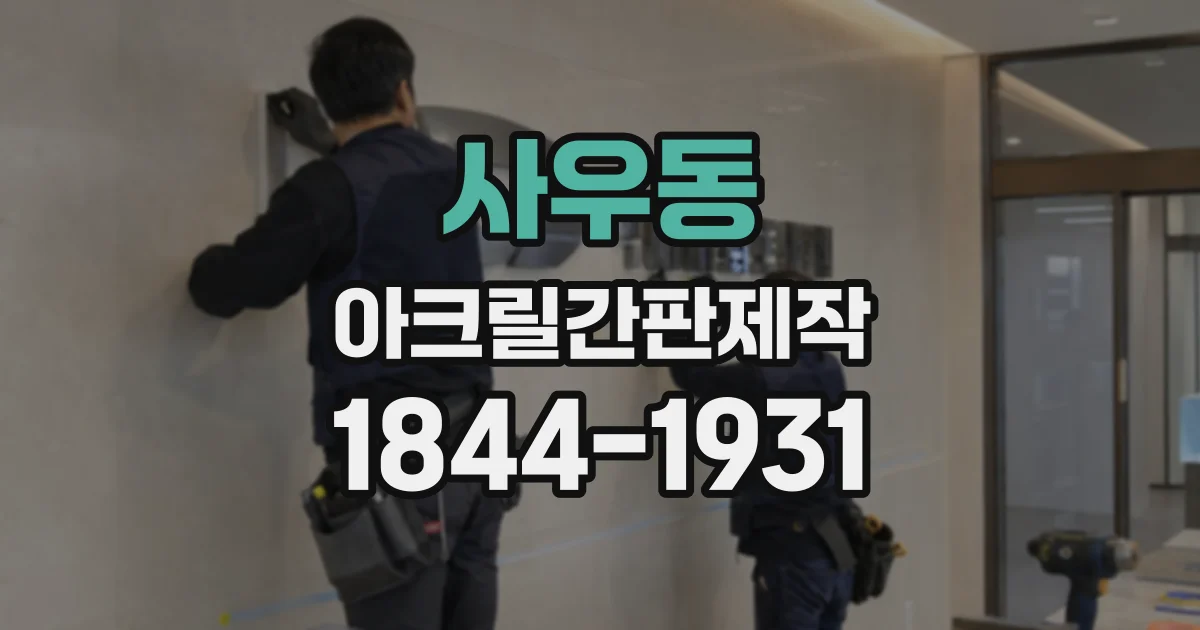 사우동 아크릴간판제작