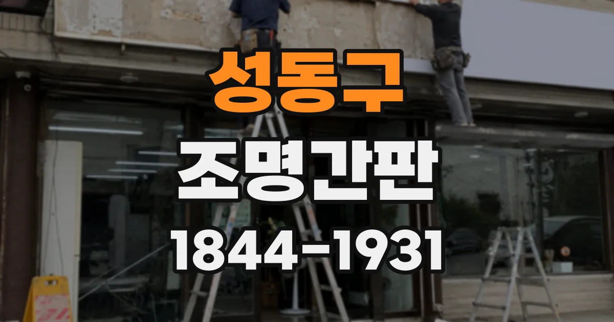 성동구 조명간판