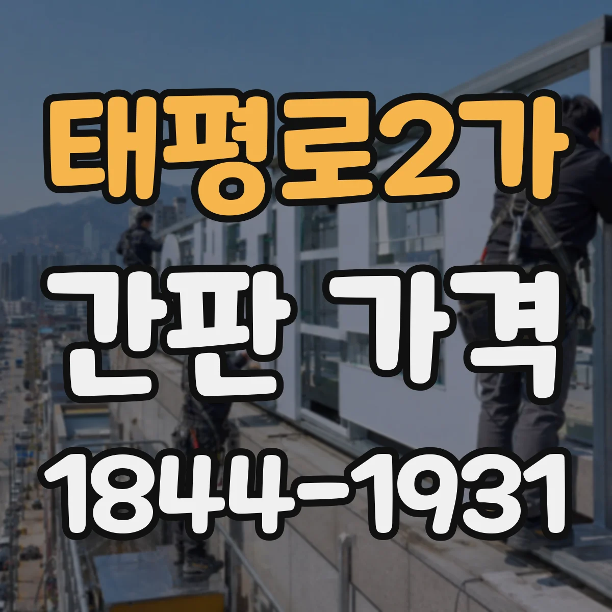 태평로2가 간판 가격