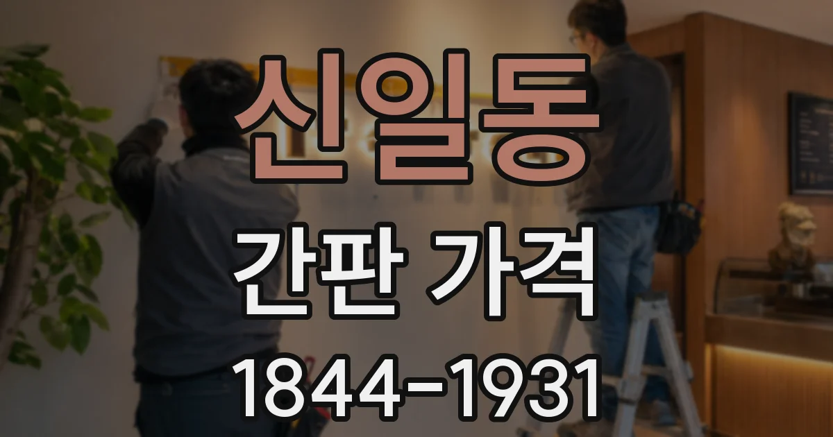 신일동 간판 가격