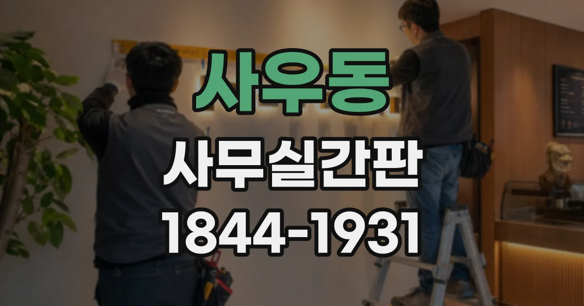 사우동 사무실간판