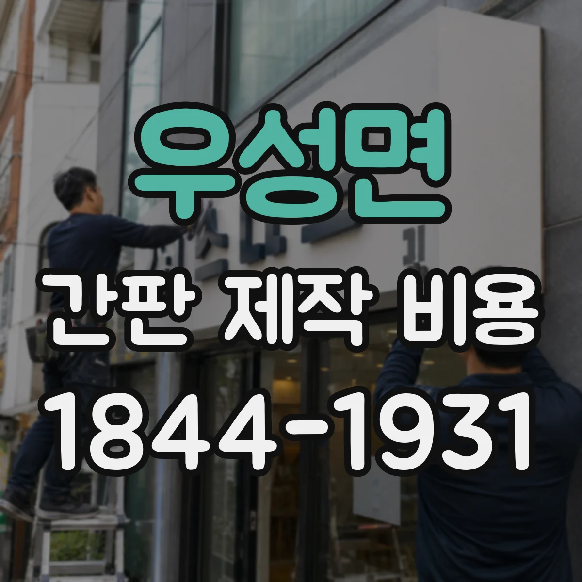 우성면 간판 제작 비용