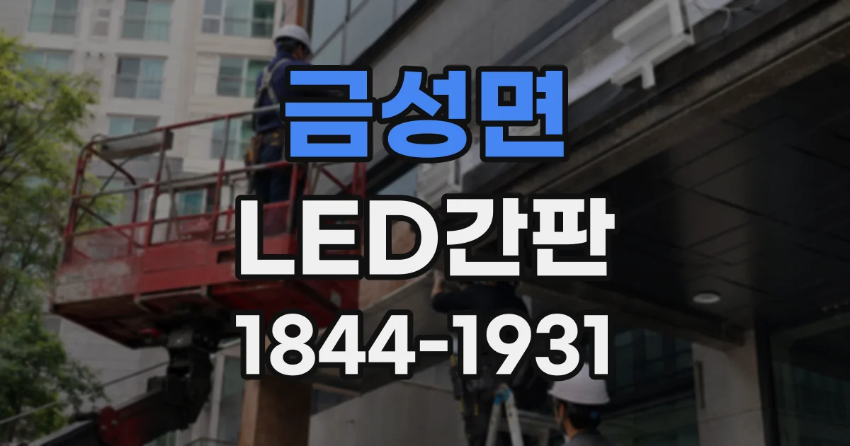 금성면 LED간판