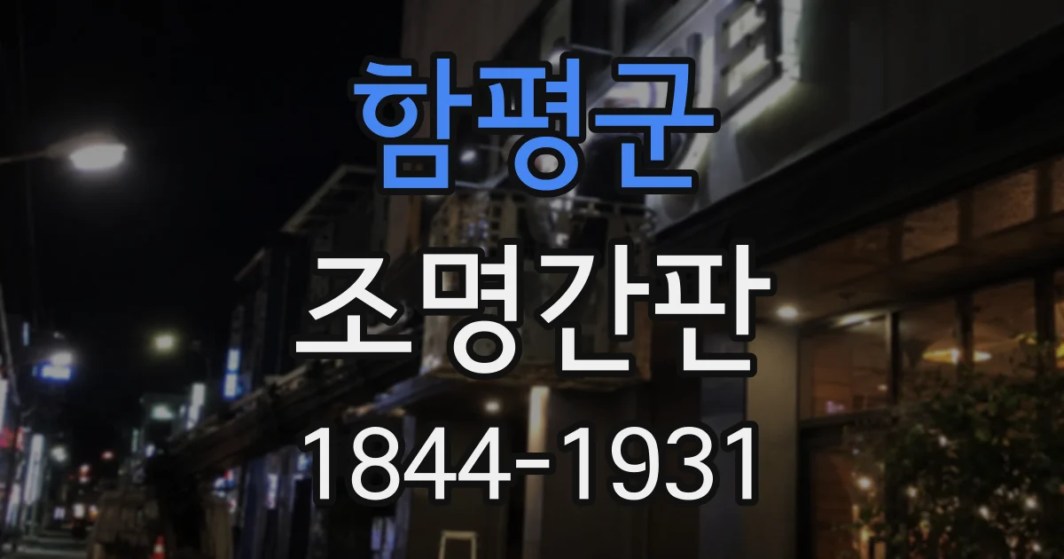 함평군 조명간판