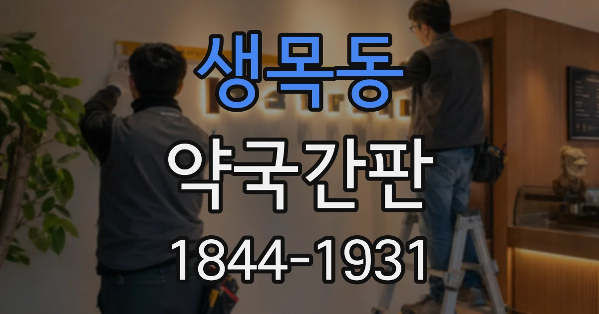 생목동 약국간판