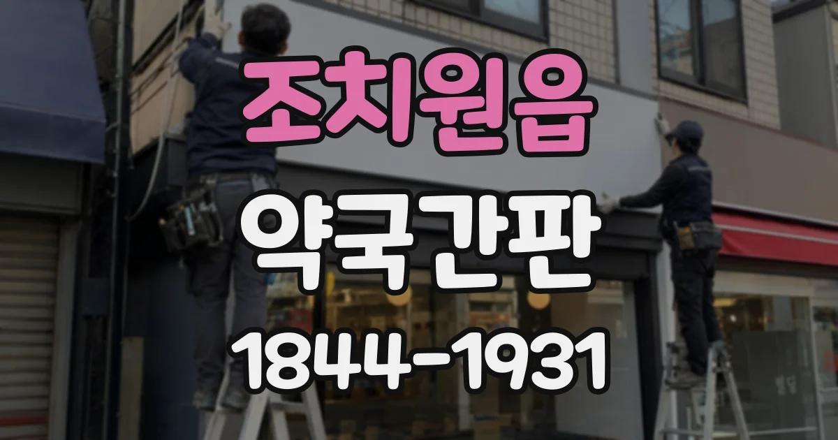 조치원읍 약국간판