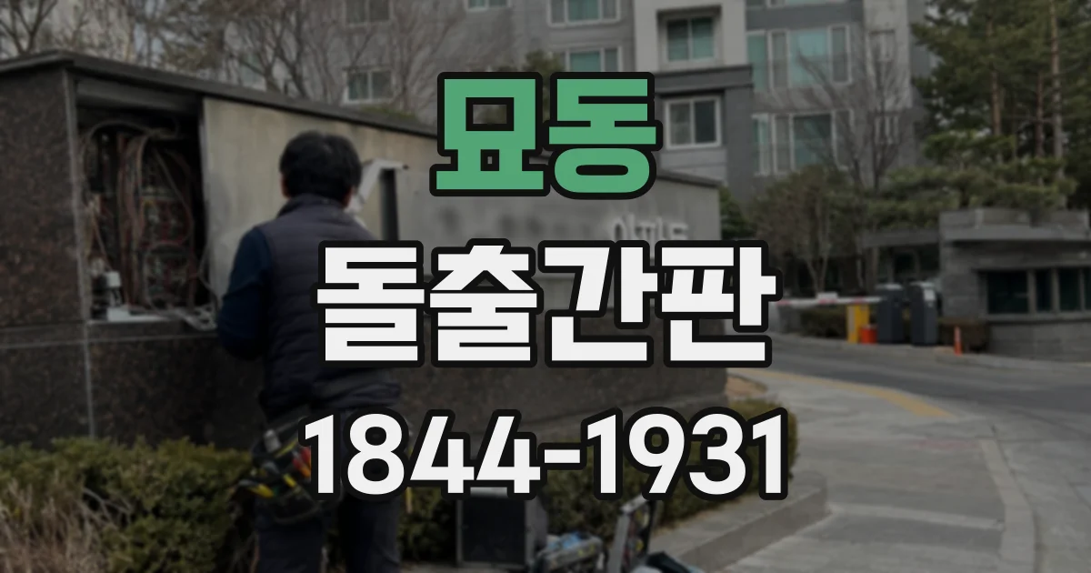 묘동 돌출간판