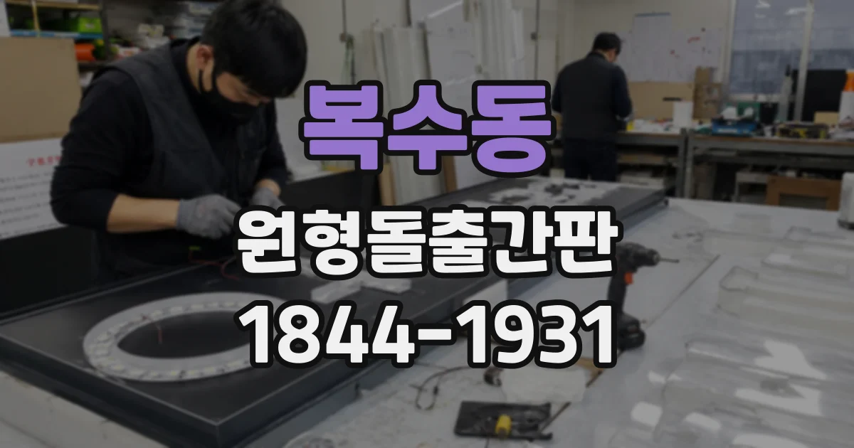 복수동 원형돌출간판