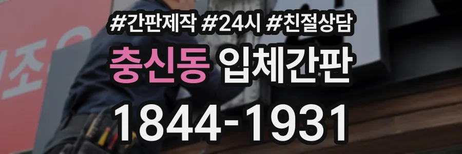 충신동 입체간판 상담 전화 1844-1931