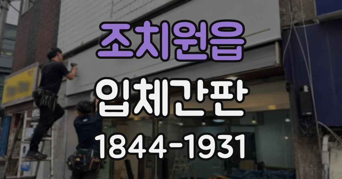 조치원읍 입체간판