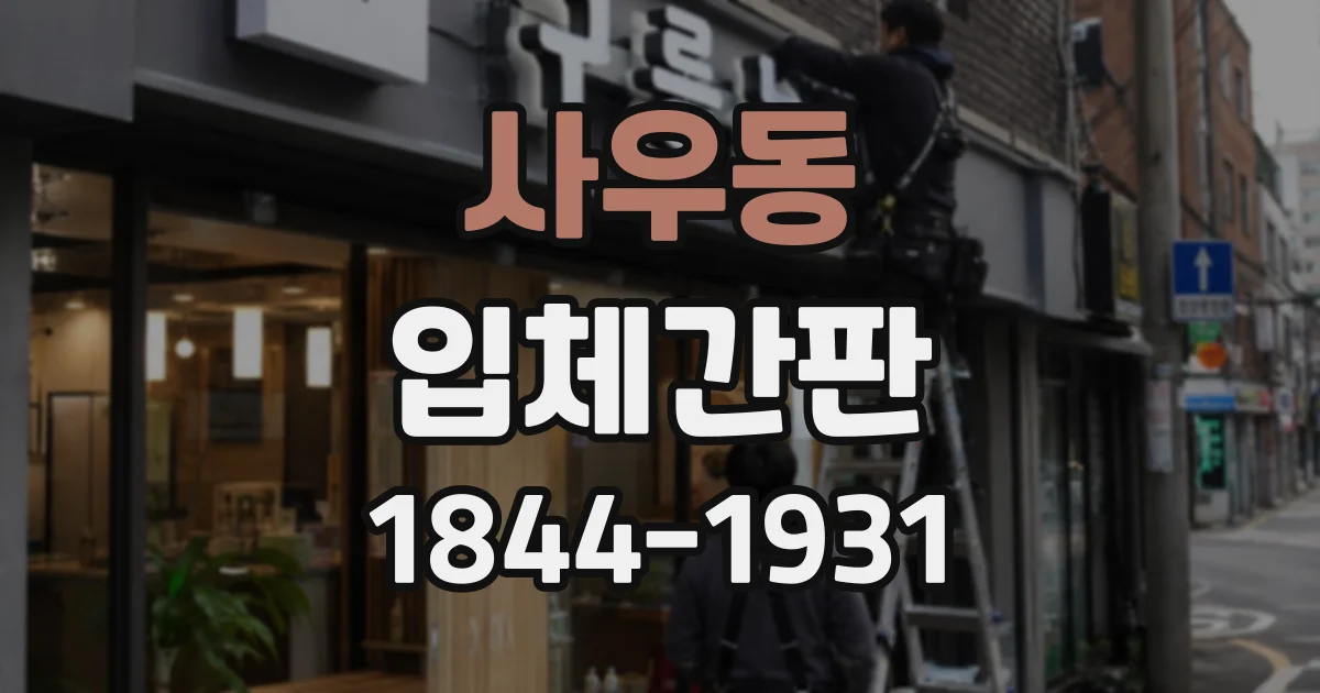 사우동 입체간판