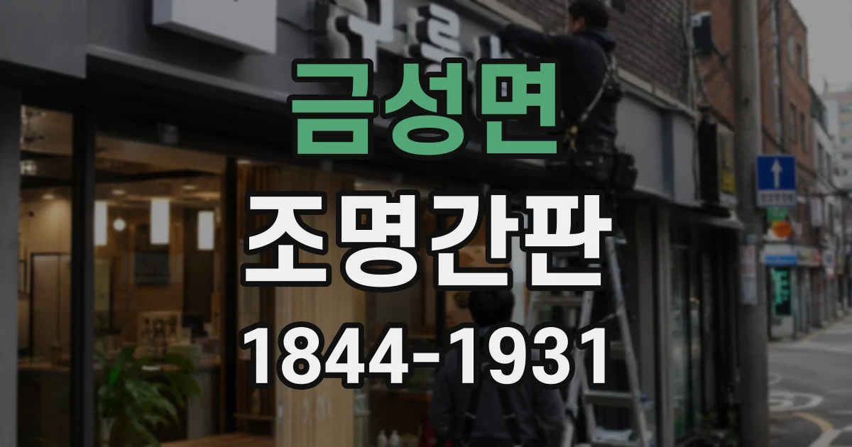 금성면 조명간판