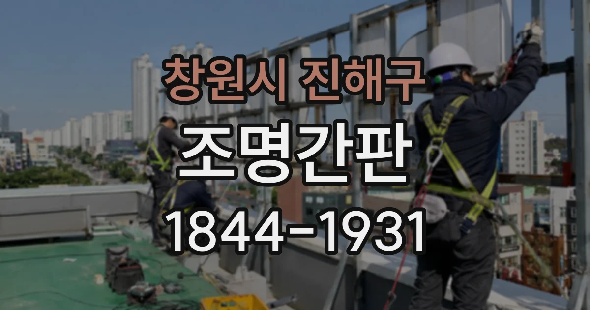 창원시 진해구 조명간판 야간 유동 인구가 많은 거리의 밝기 고려사항