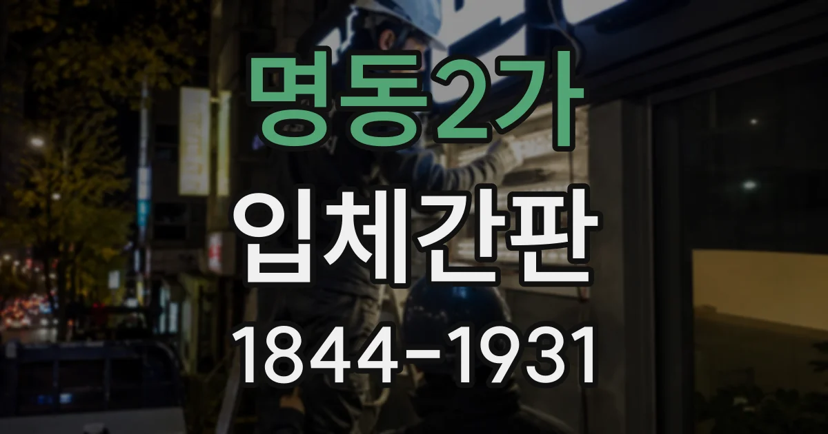 명동2가 입체간판