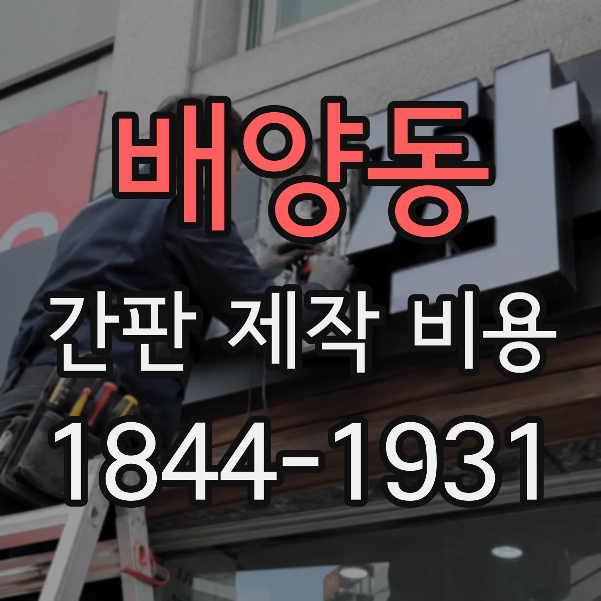 배양동 간판 제작 비용