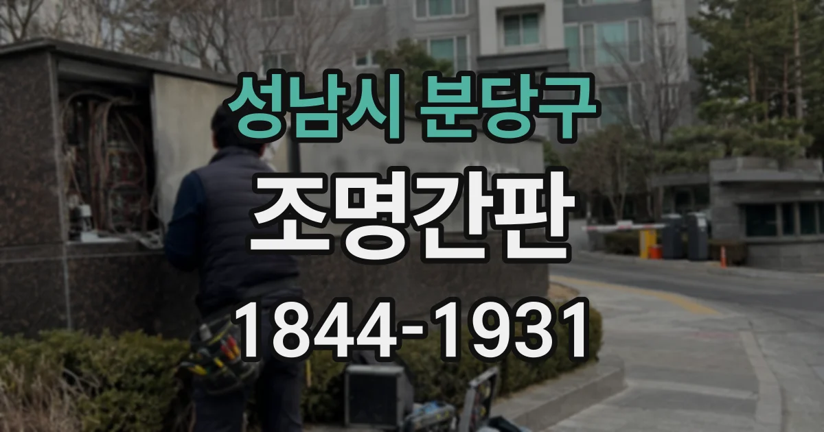 성남시 분당구 조명간판