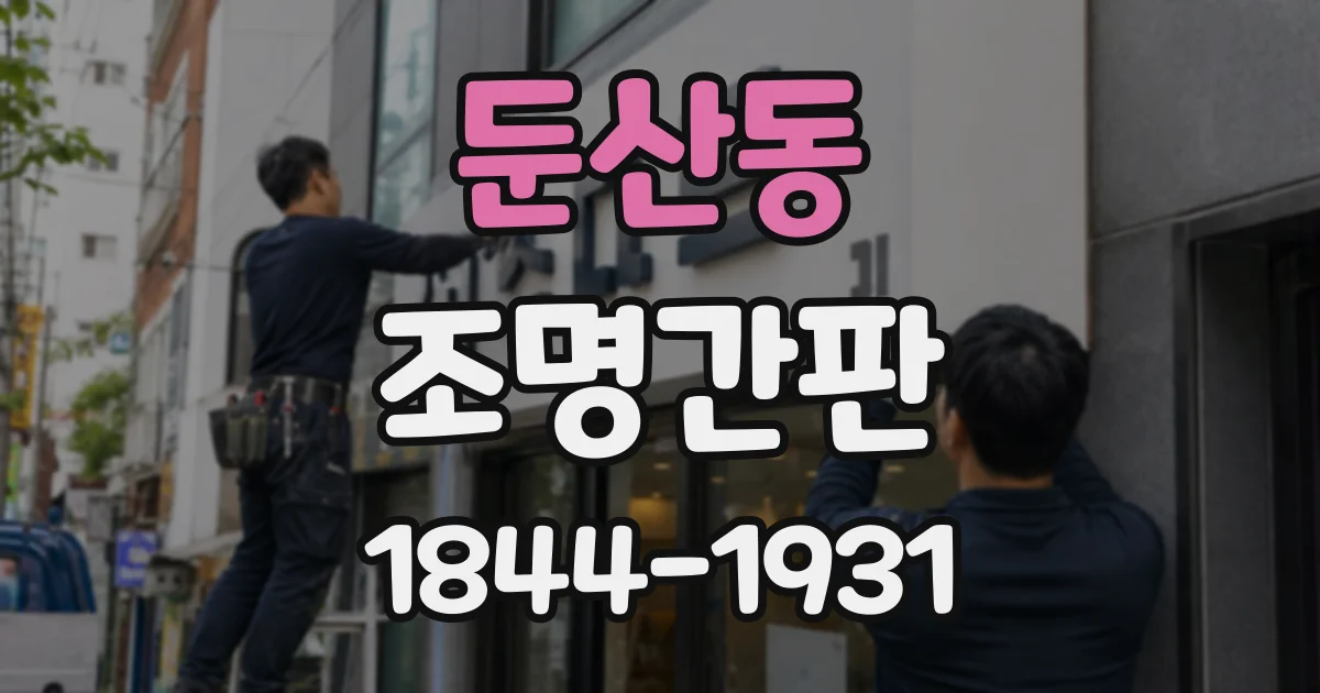 둔산동 조명간판