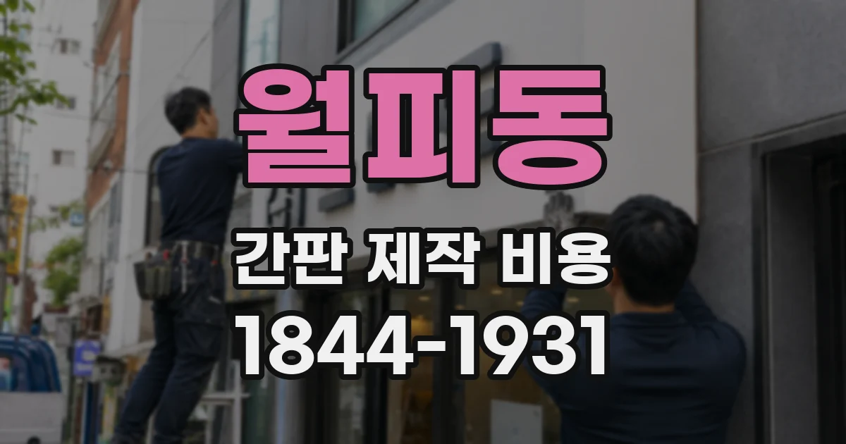 월피동 간판 제작 비용