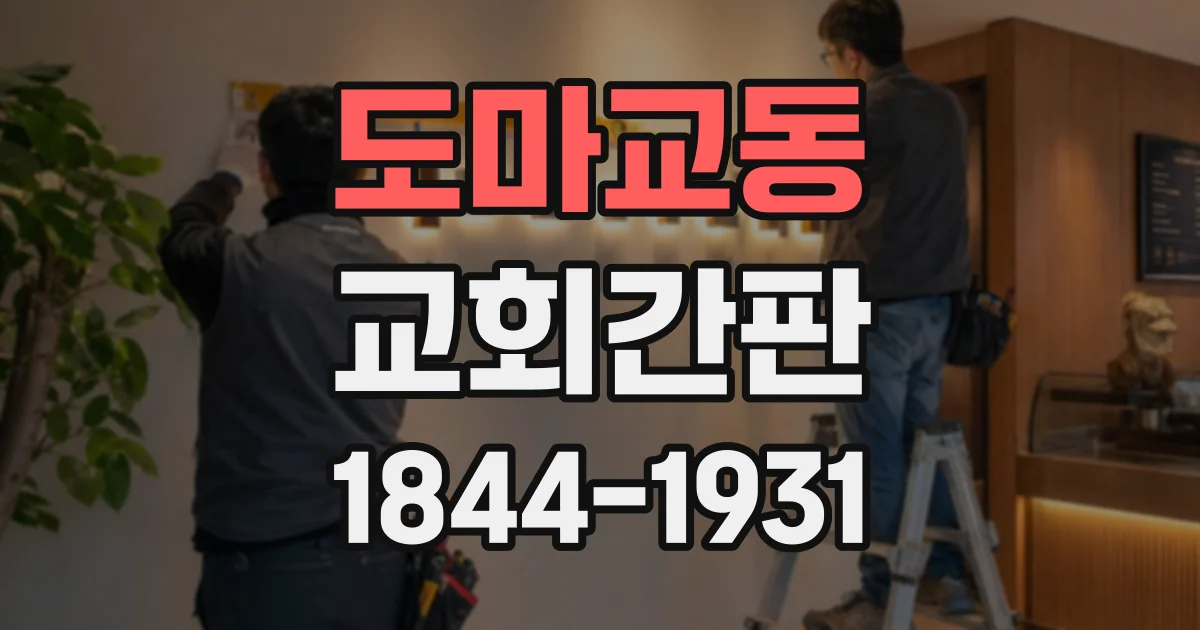 도마교동 교회간판