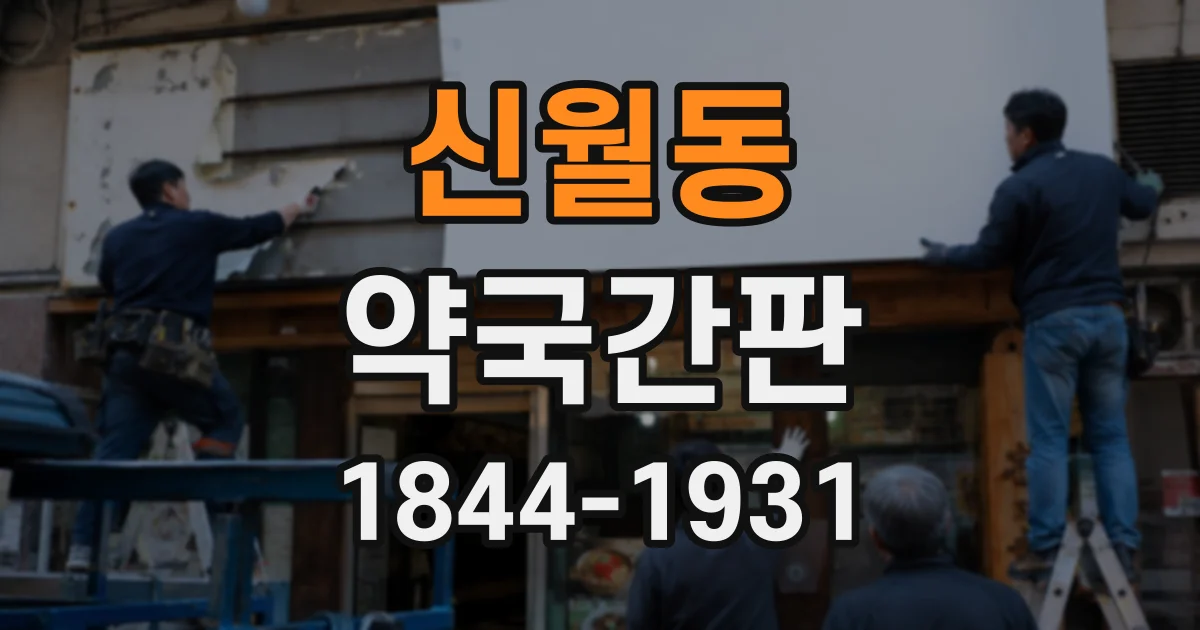 신월동 약국간판