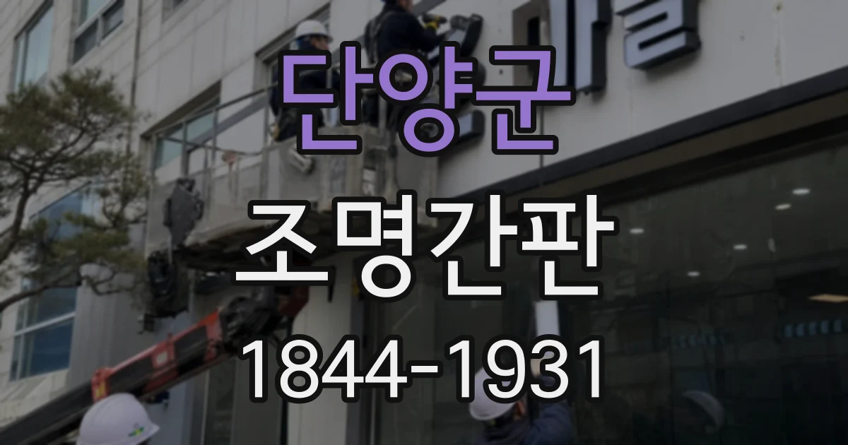 단양군 조명간판