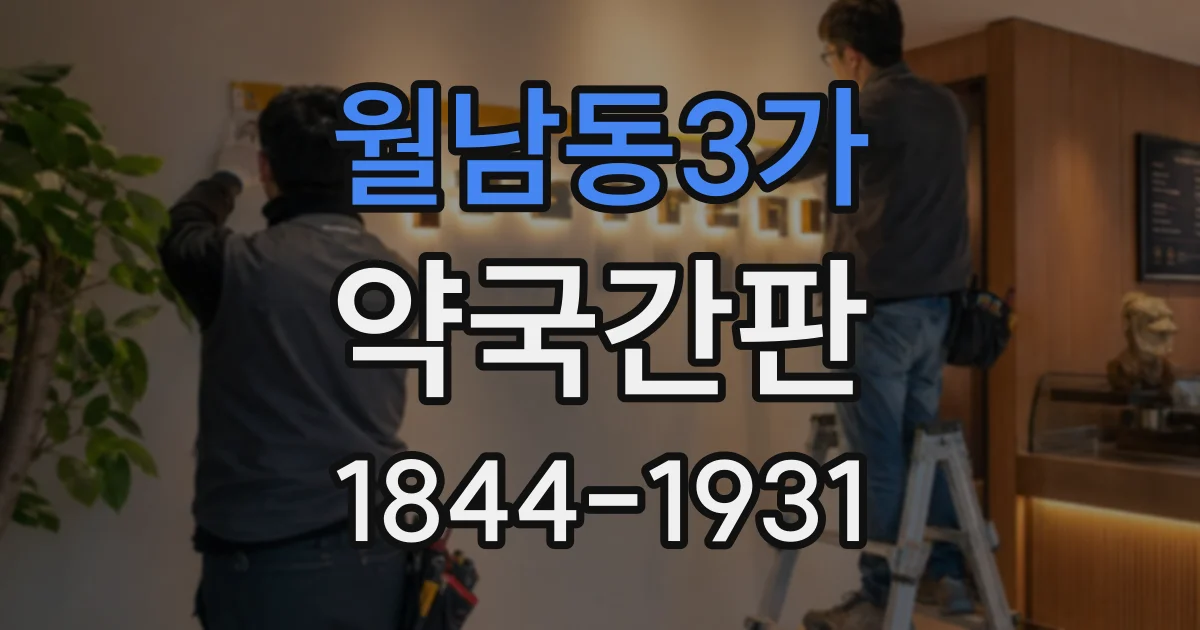 월남동3가 약국간판
