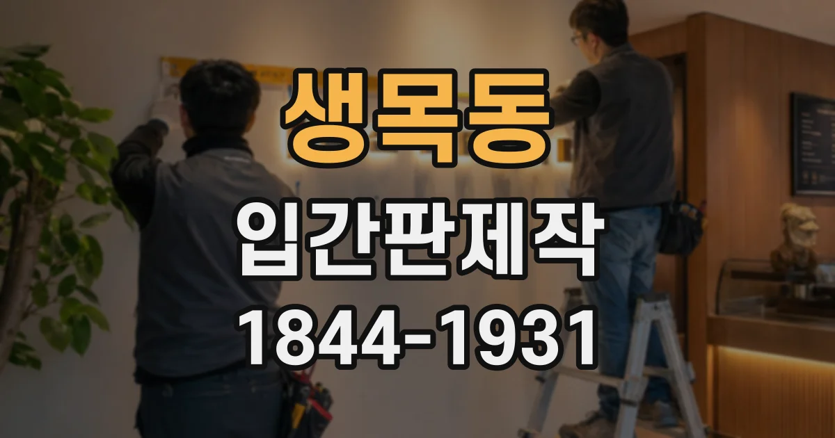생목동 입간판제작
