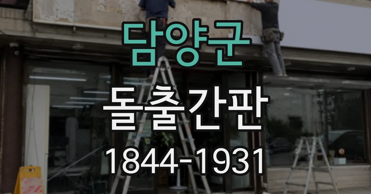 담양군 돌출간판