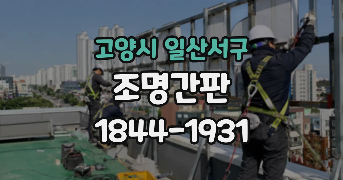 고양시 일산서구 조명간판