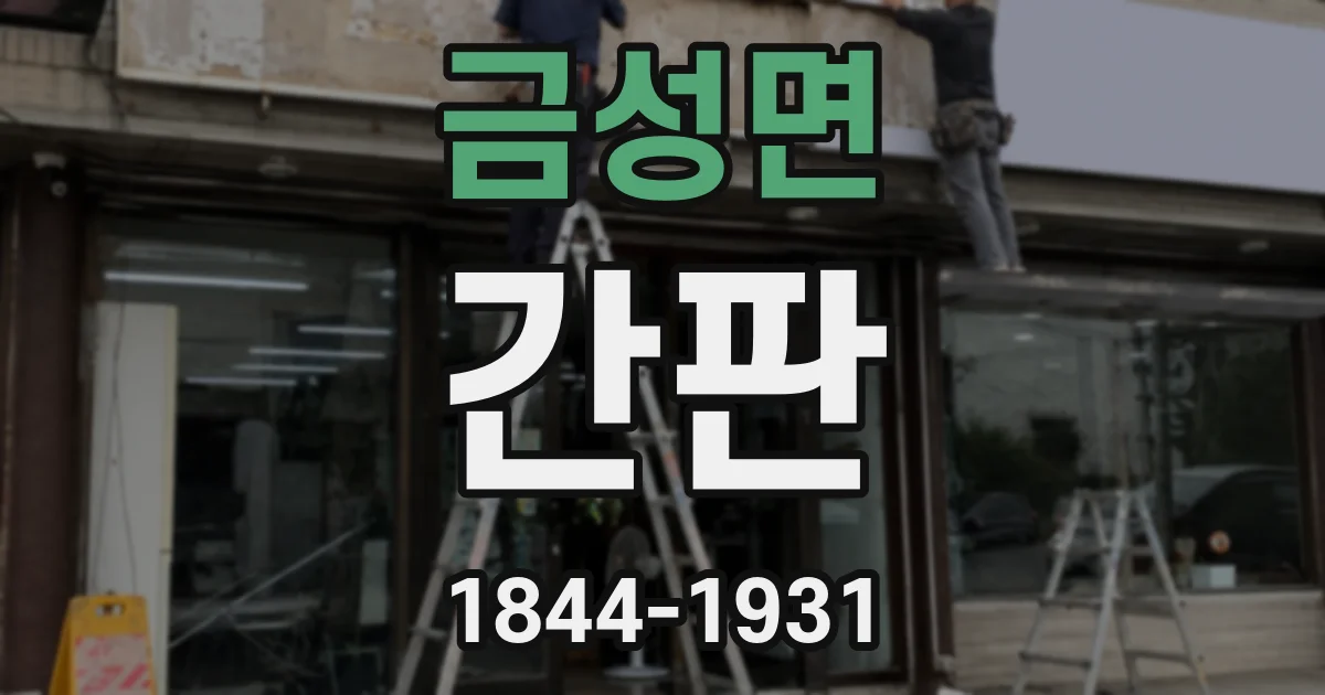 금성면 간판