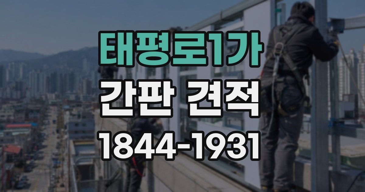 태평로1가 간판 견적