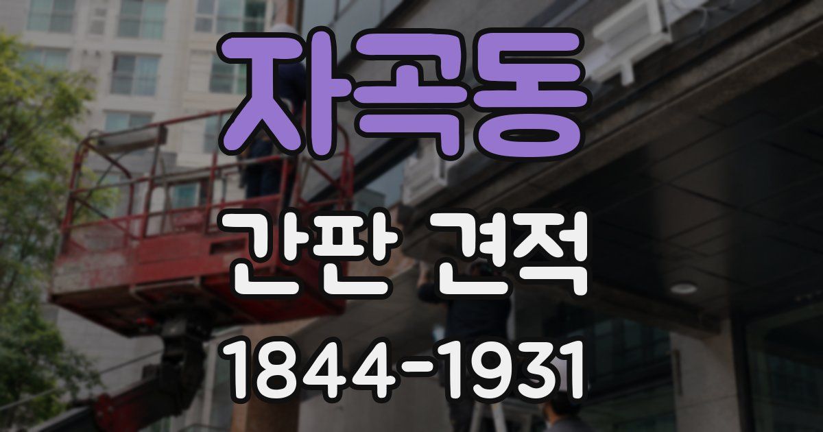 자곡동 간판 견적