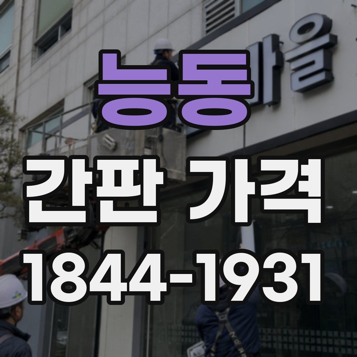 능동 간판 가격