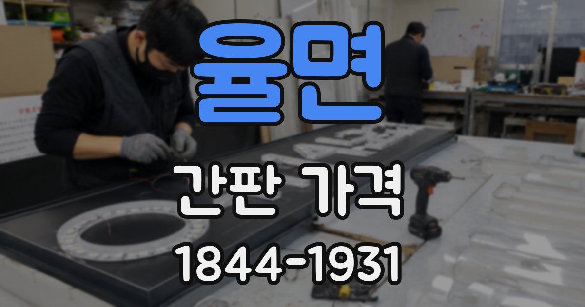 율면 간판 가격