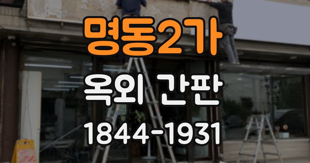 명동2가 옥외 간판