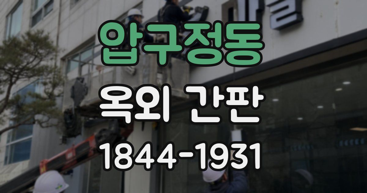 압구정동 옥외 간판