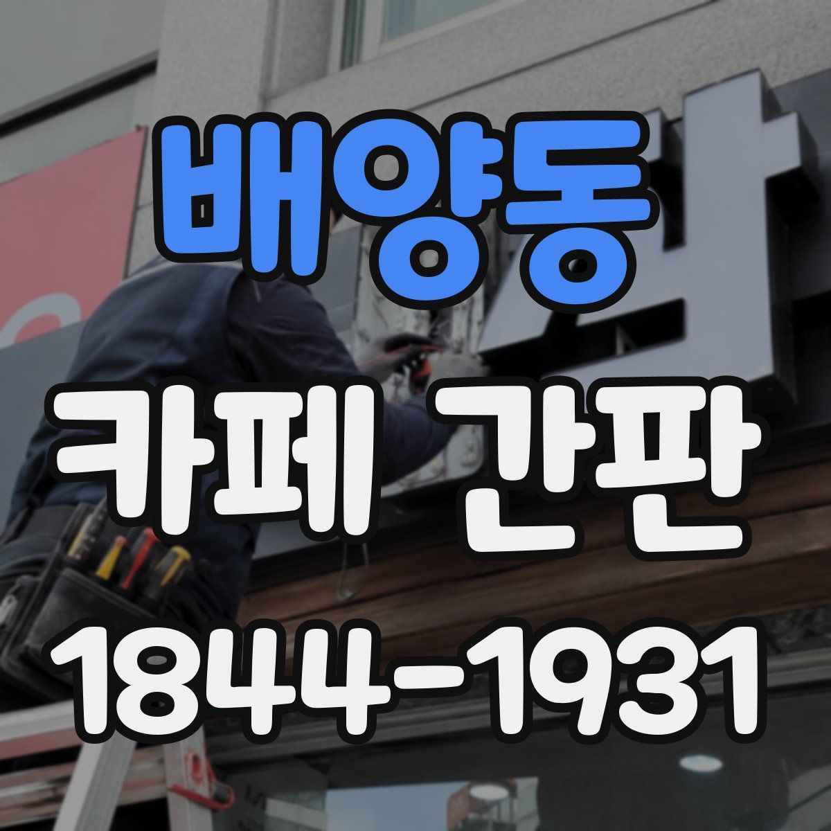 배양동 카페 간판