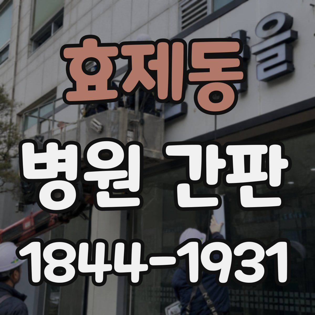 효제동 병원 간판