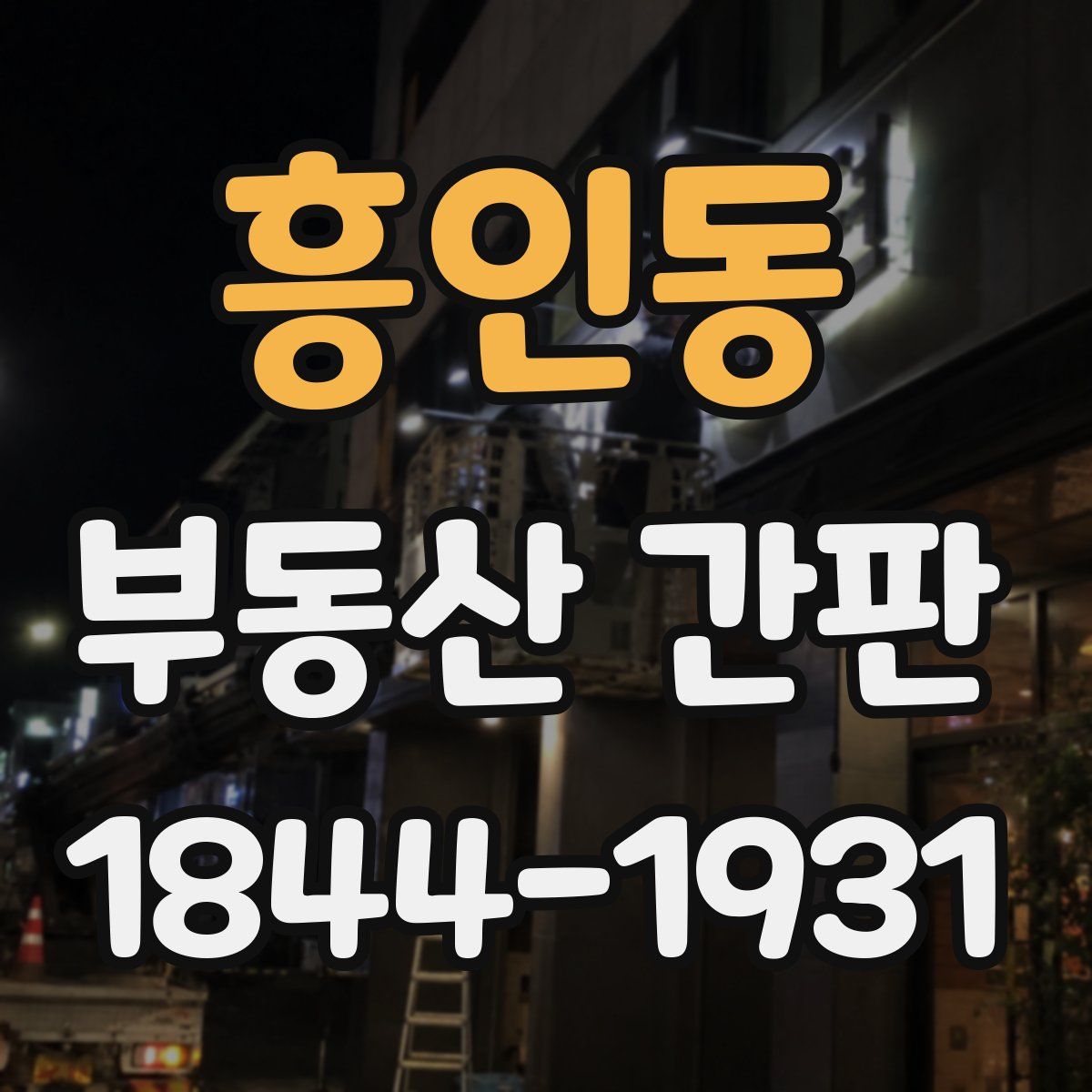 흥인동 부동산 간판